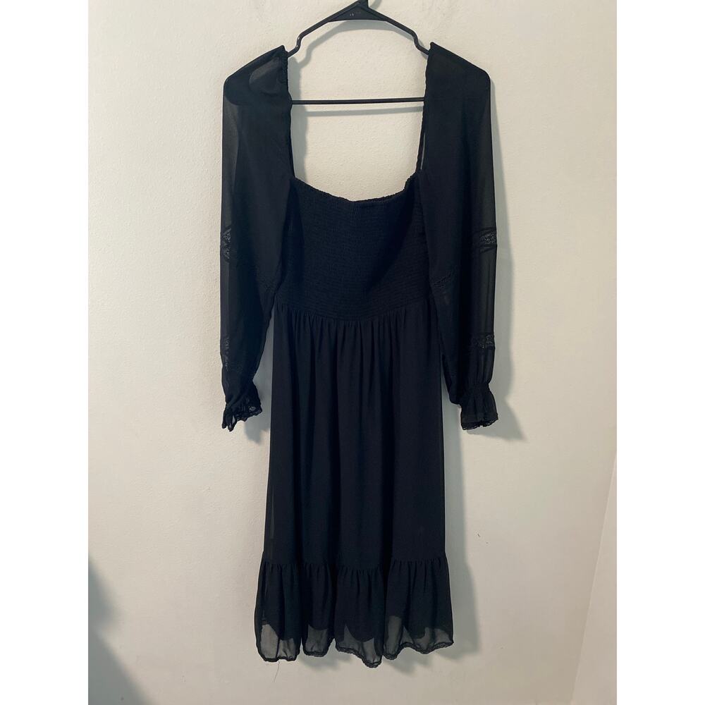 Wilfred Tempest Smocked Dress Black Size Small - Picture 2 of 6
